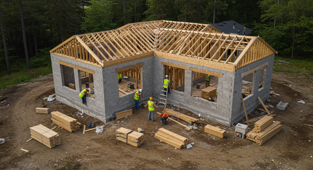 La construction d'une maison