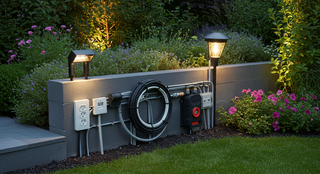 Des installations électriques pour l'extérieur