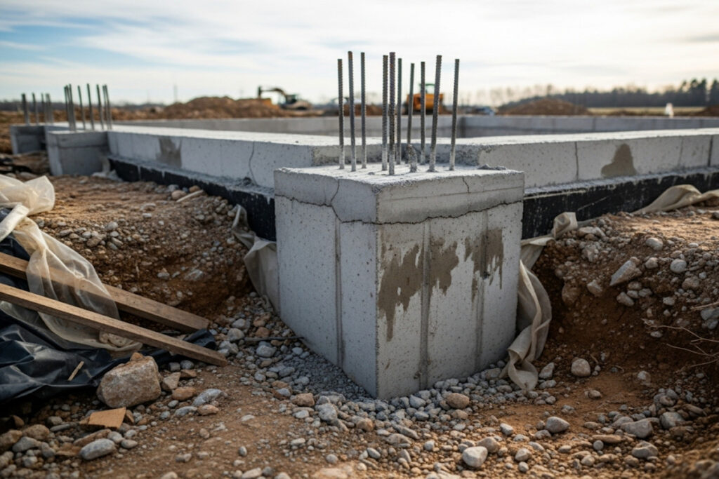 Les fondations d'une maison