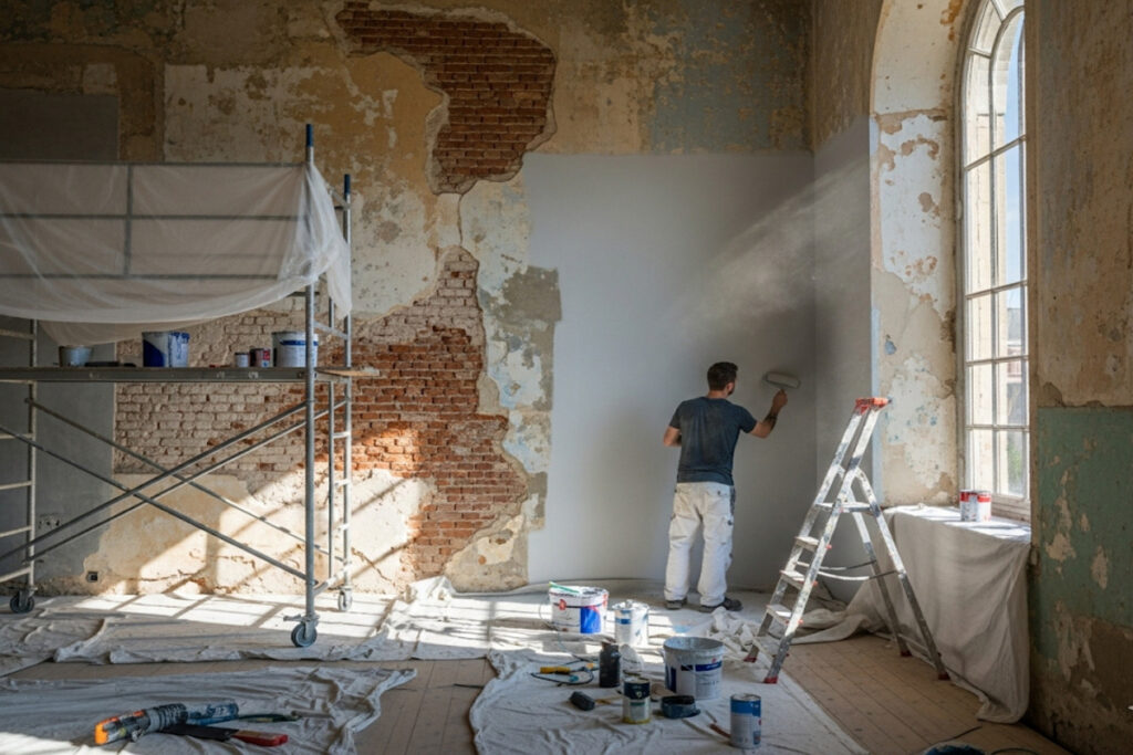 Rénovation de murs anciens