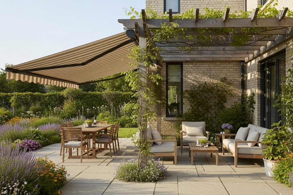 Un store et une pergola