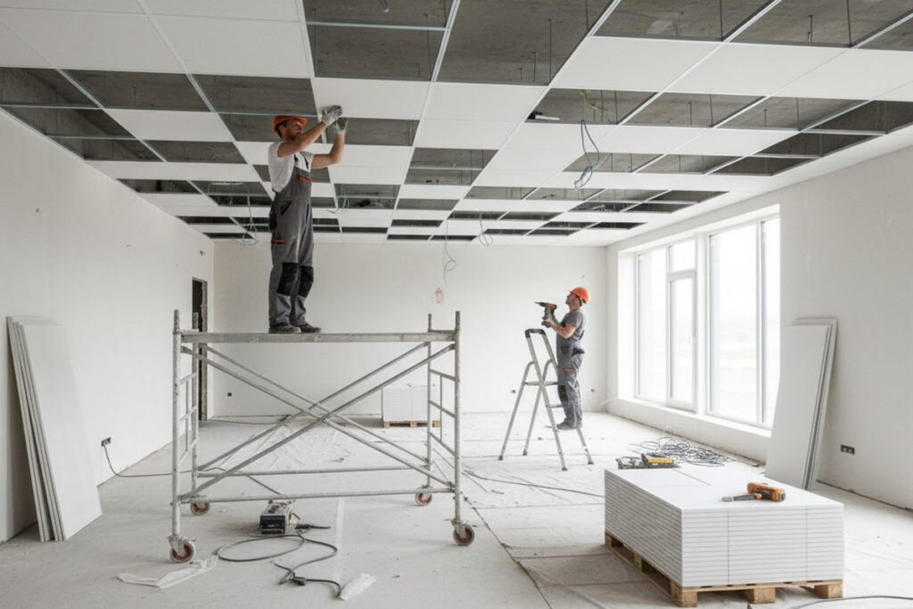 Pose de faux-plafond