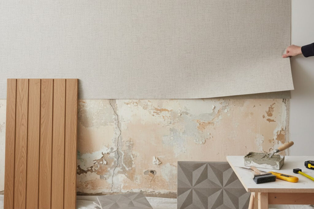 Travaux de revêtement mural