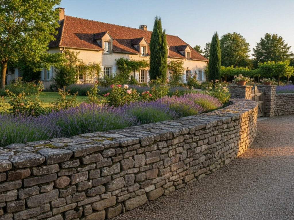 Un muret de clôture