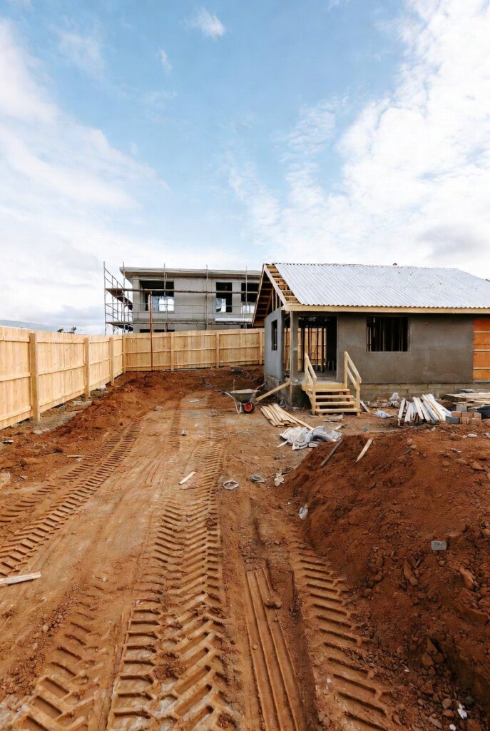 travaux de construction et mise en place de borne