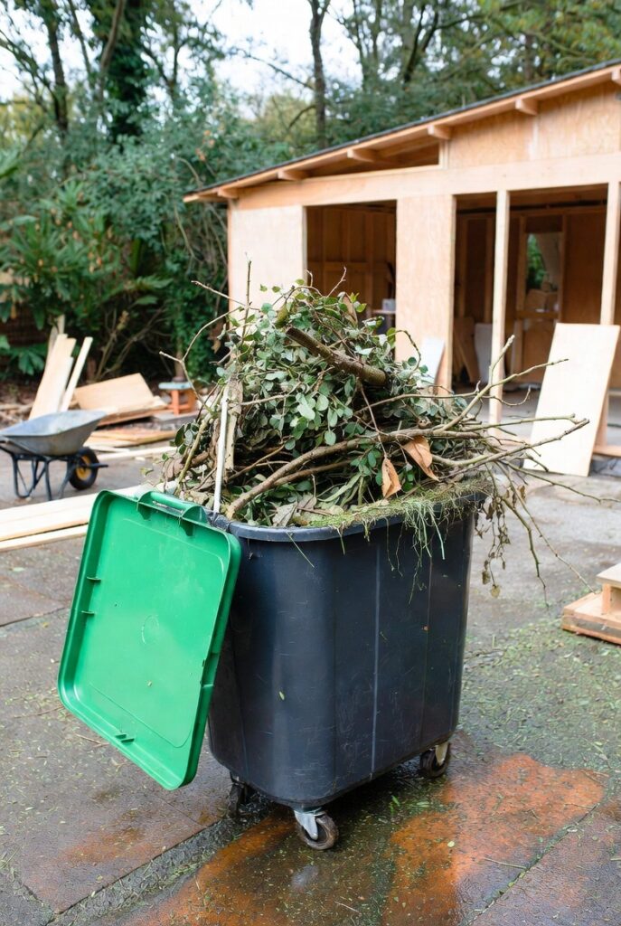 travaux paysagers et bennes à déchets