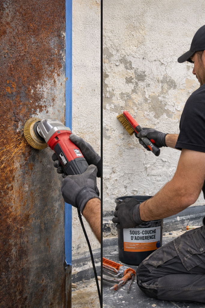 préparation de murs avant peinture