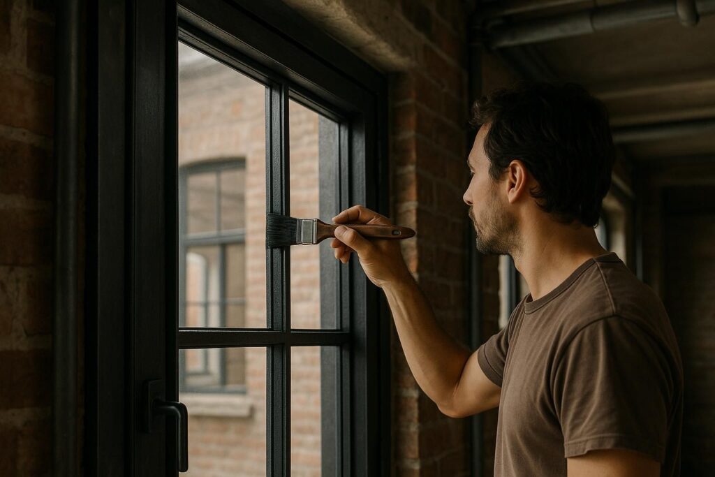 découvrez comment repeindre vos menuiseries en métal en noir pour obtenir un style industriel élégant et moderne, grâce à nos conseils pratiques et faciles à suivre.