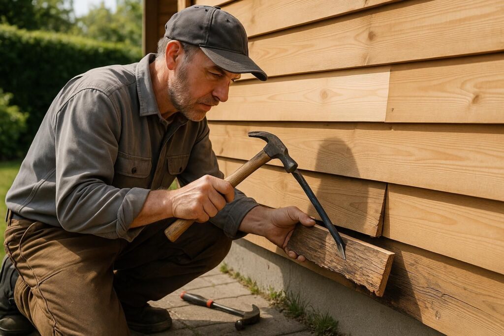 découvrez comment remplacer un clin bois abîmé facilement sans démonter toute la façade grâce à notre guide pratique de pose de bardage.
