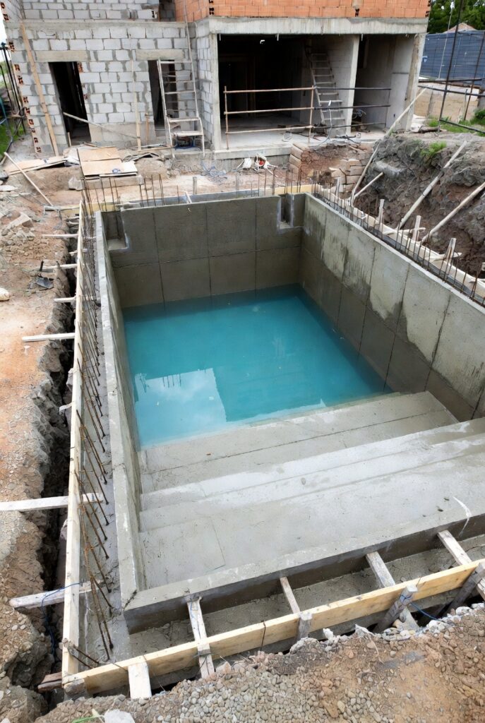 création fond de piscine